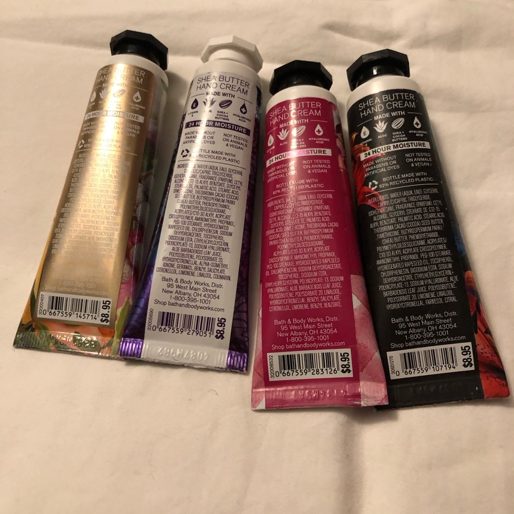 NWT Bath & Body Works 4 Mini Hand Cream  4 X 1 OZ - Picture 2 of 3